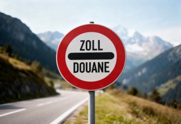 Sammelverzollung Schweiz Schild Zoll