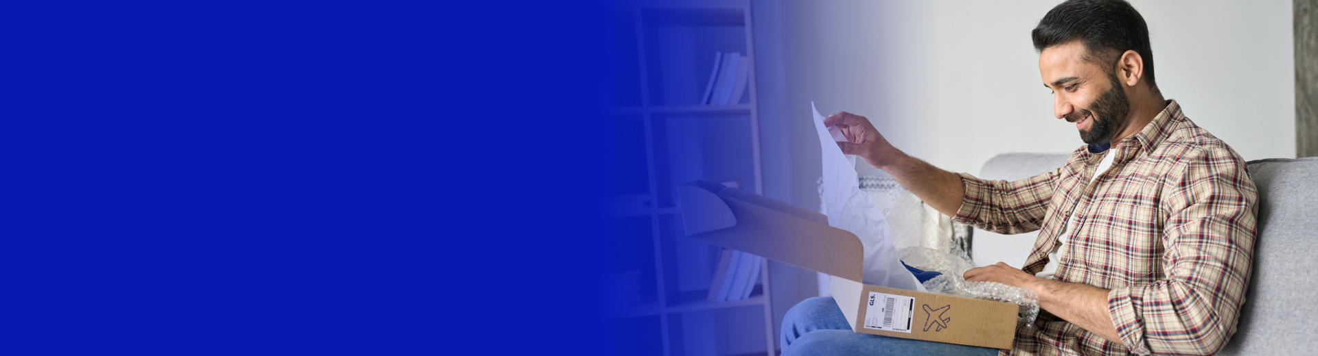 Man receiving a parcel